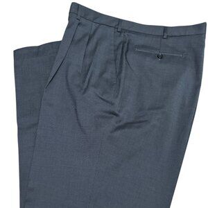 PAUL FREDRICK 100% Virgin Wool Dress Pants NWOT Made in Italy Pleated Mens Sz 44